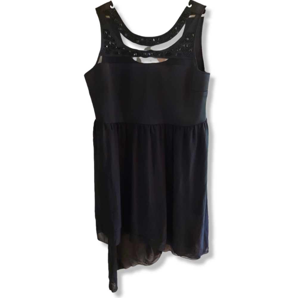 New Noir Mesh Beaded Dress